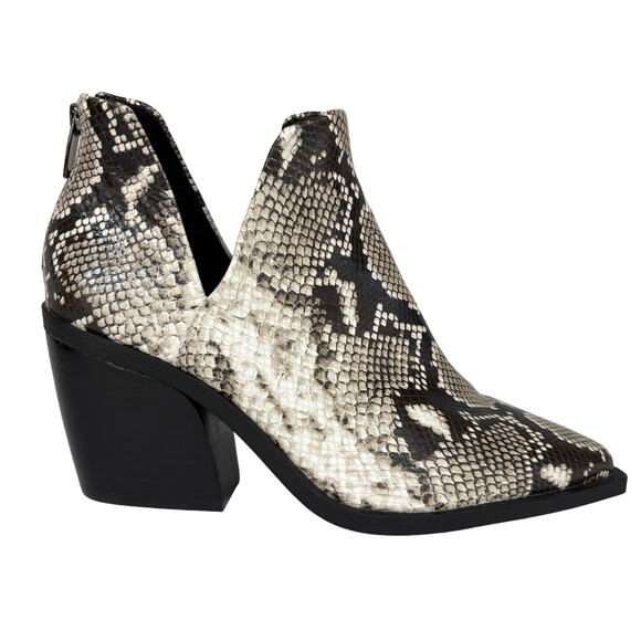 Vince Camuto Leather Snakeskin Pointed Toe Booties - Women's Size 10 - Picture 1 of 11
